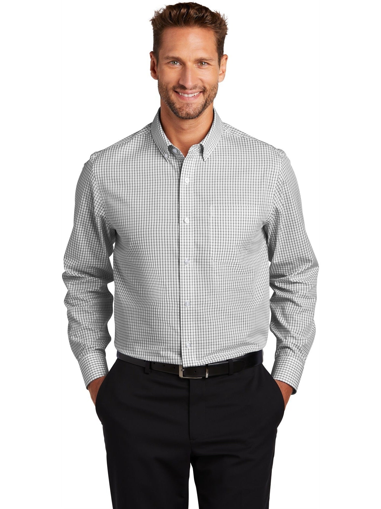 no-logo Red House Open Ground Check Non-Iron Shirt-Active-Red House-Thread Logic