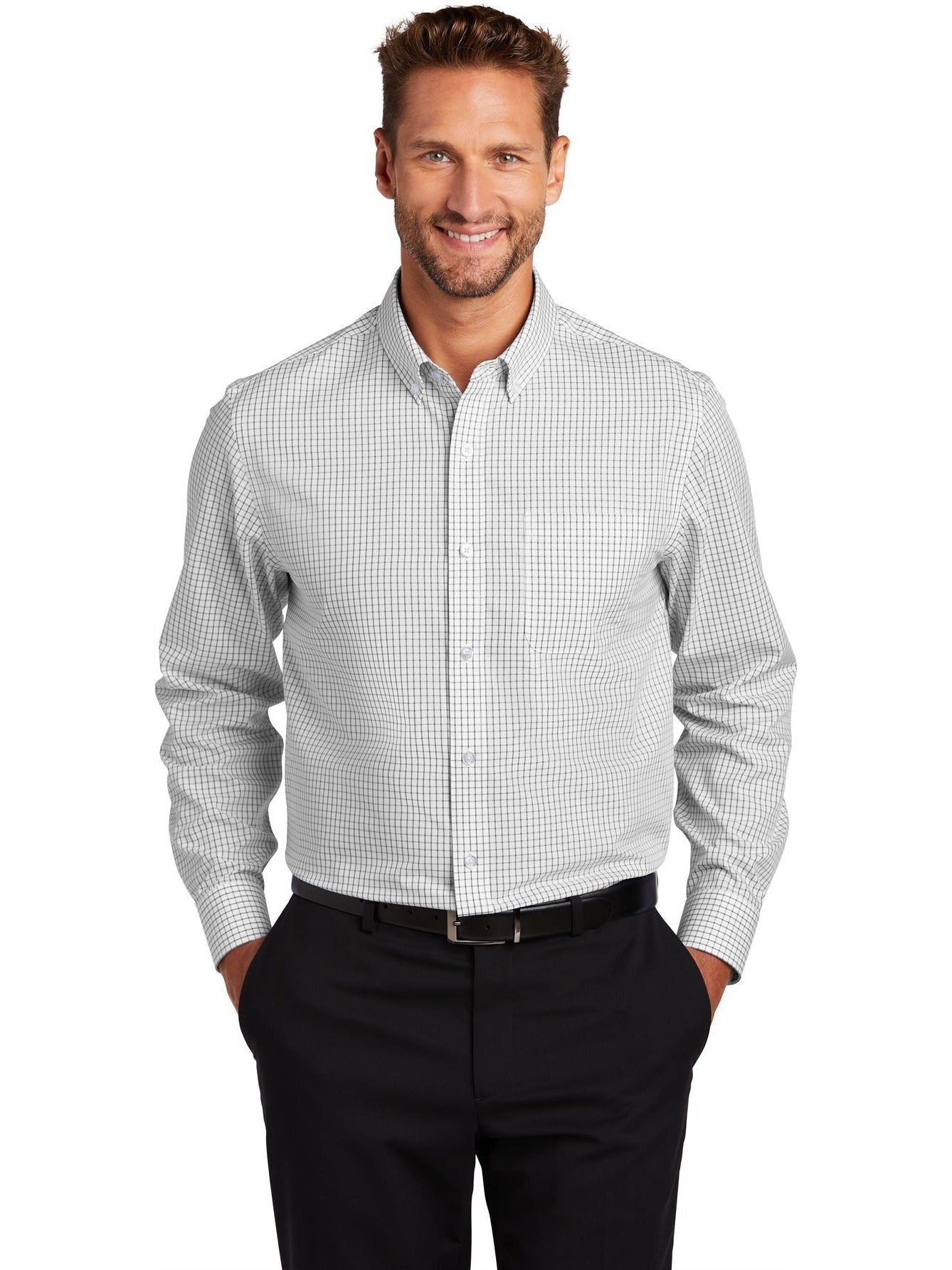 no-logo Red House Open Ground Check Non-Iron Shirt-Active-Red House-Thread Logic