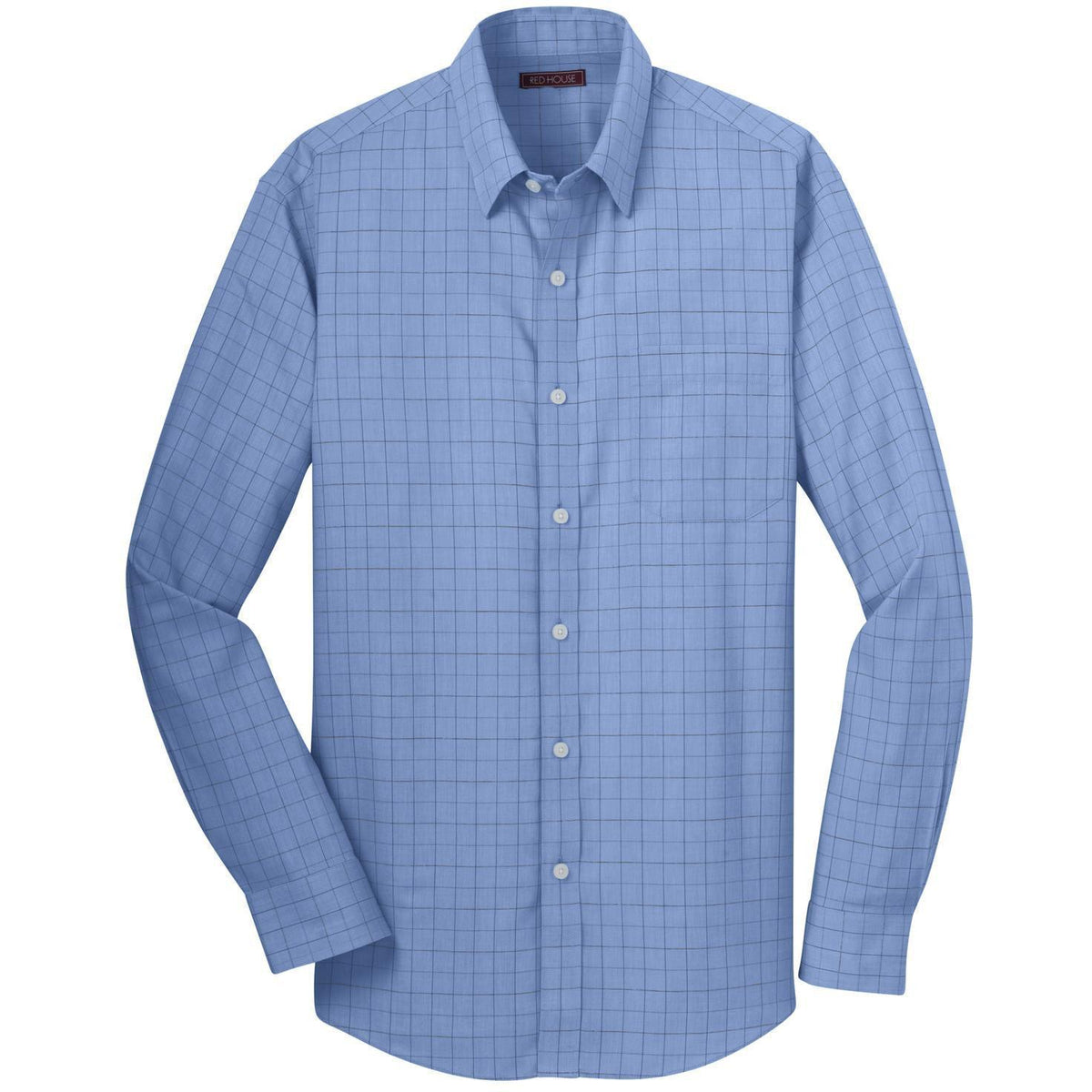 no-logo Red House Windowpane Plaid Non-Iron Shirt