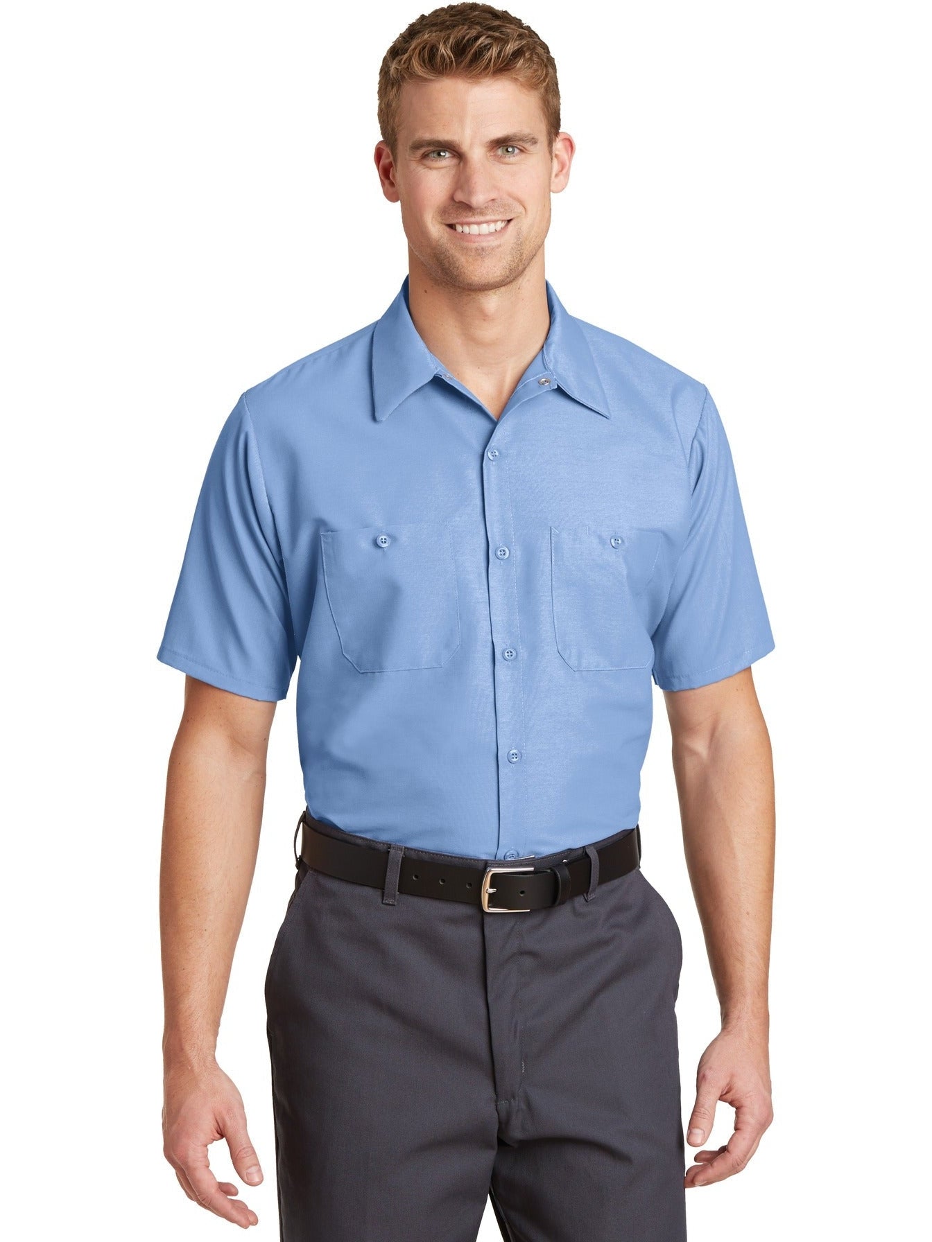 no-logo Red Kap Short Sleeve Industrial Work Shirt-Regular-Red Kap-Thread Logic