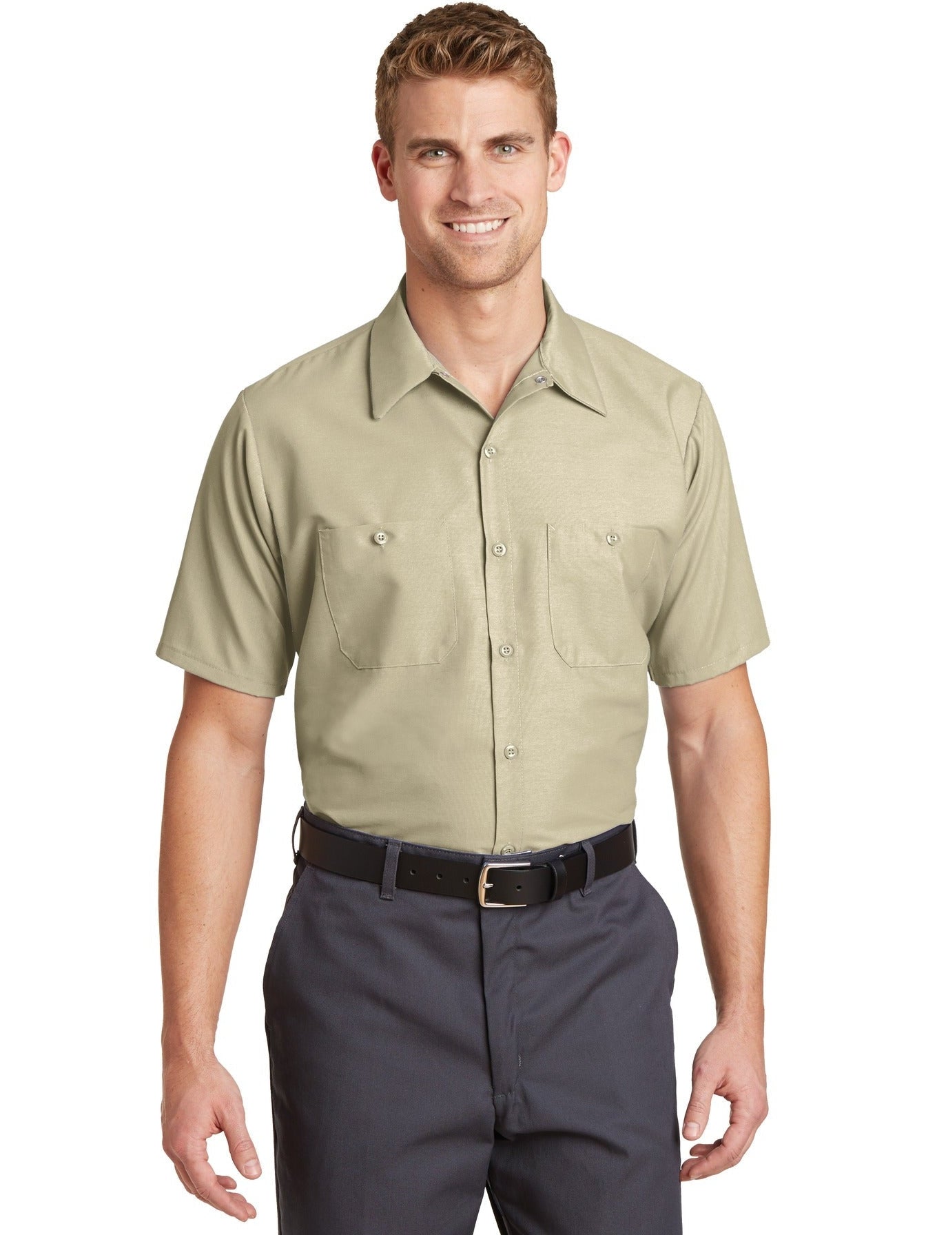 no-logo Red Kap Short Sleeve Industrial Work Shirt-Regular-Red Kap-Thread Logic