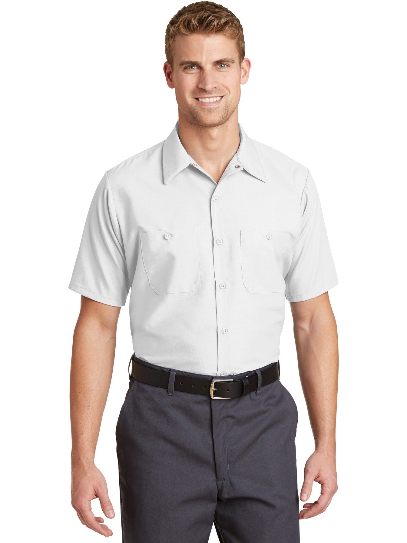 no-logo Red Kap Short Sleeve Industrial Work Shirt-Regular-Red Kap-Thread Logic