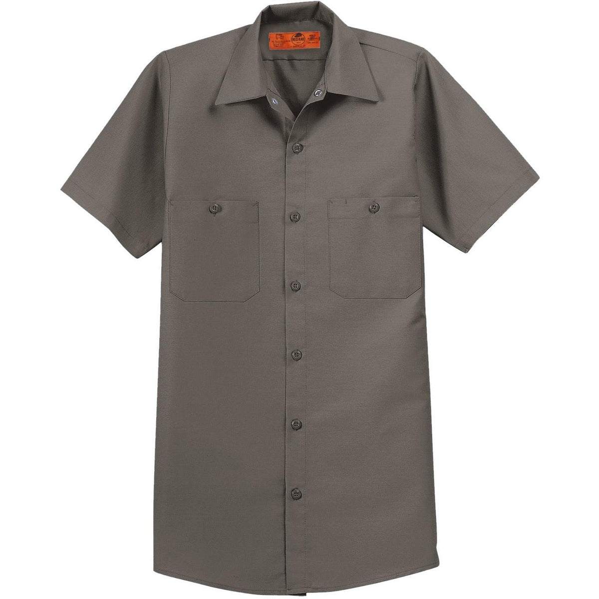 no-logo Red Kap Short Sleeve Industrial Work Shirt-Dress Shirts-Red Kap-Grey-S-Thread Logic