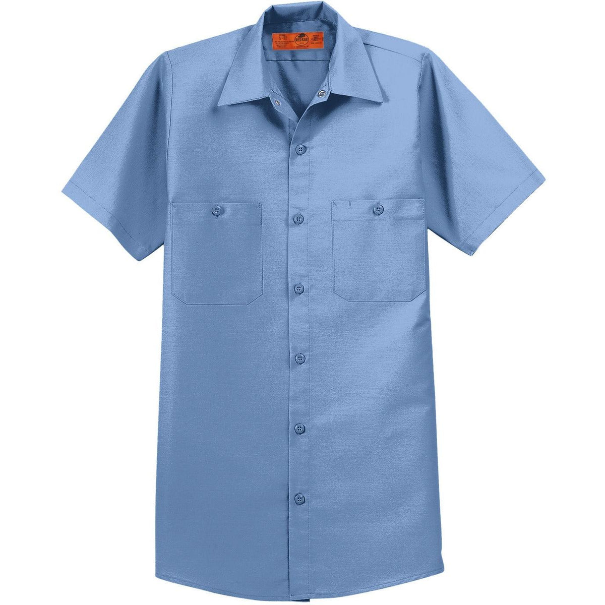 no-logo Red Kap Short Sleeve Industrial Work Shirt-Dress Shirts-Red Kap-Petrol Blue-S-Thread Logic