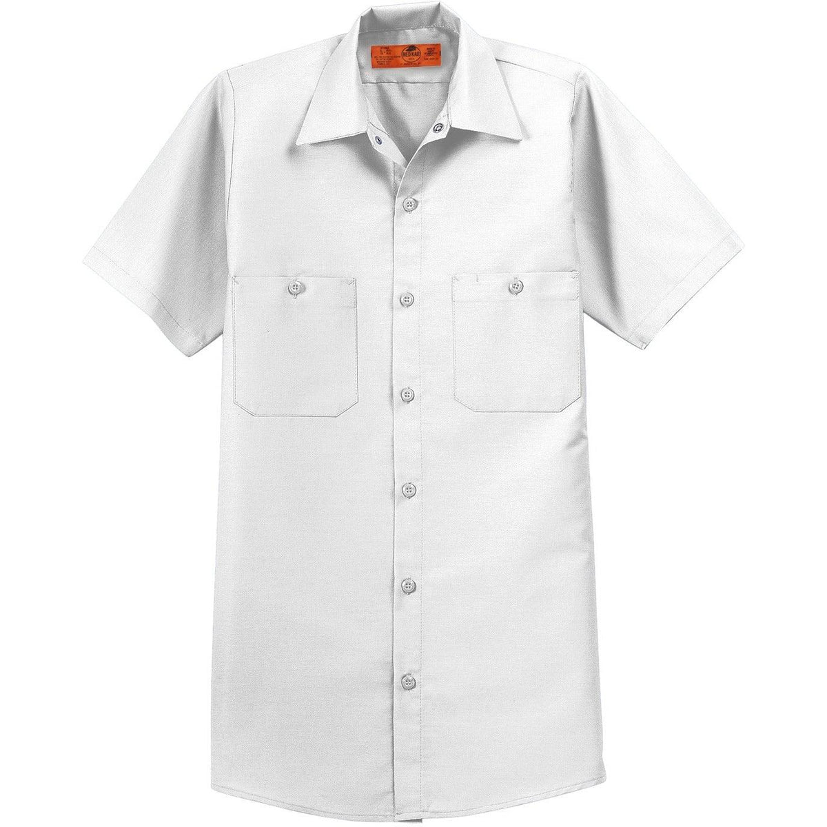 no-logo Red Kap Short Sleeve Industrial Work Shirt-Dress Shirts-Red Kap-White-S-Thread Logic