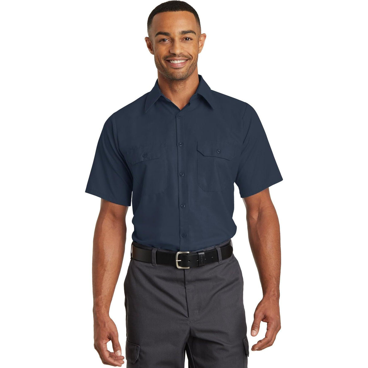 no-logo Red Kap Short Sleeve Solid Ripstop Shirt-Regular-Red Kap-Thread Logic