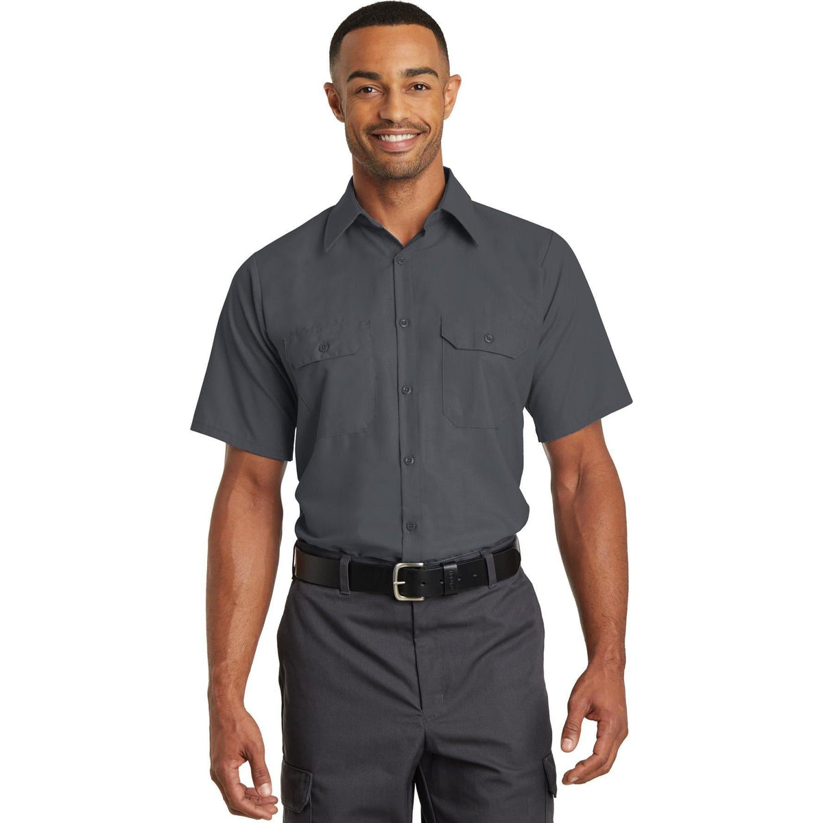 no-logo Red Kap Short Sleeve Solid Ripstop Shirt-Regular-Red Kap-Thread Logic