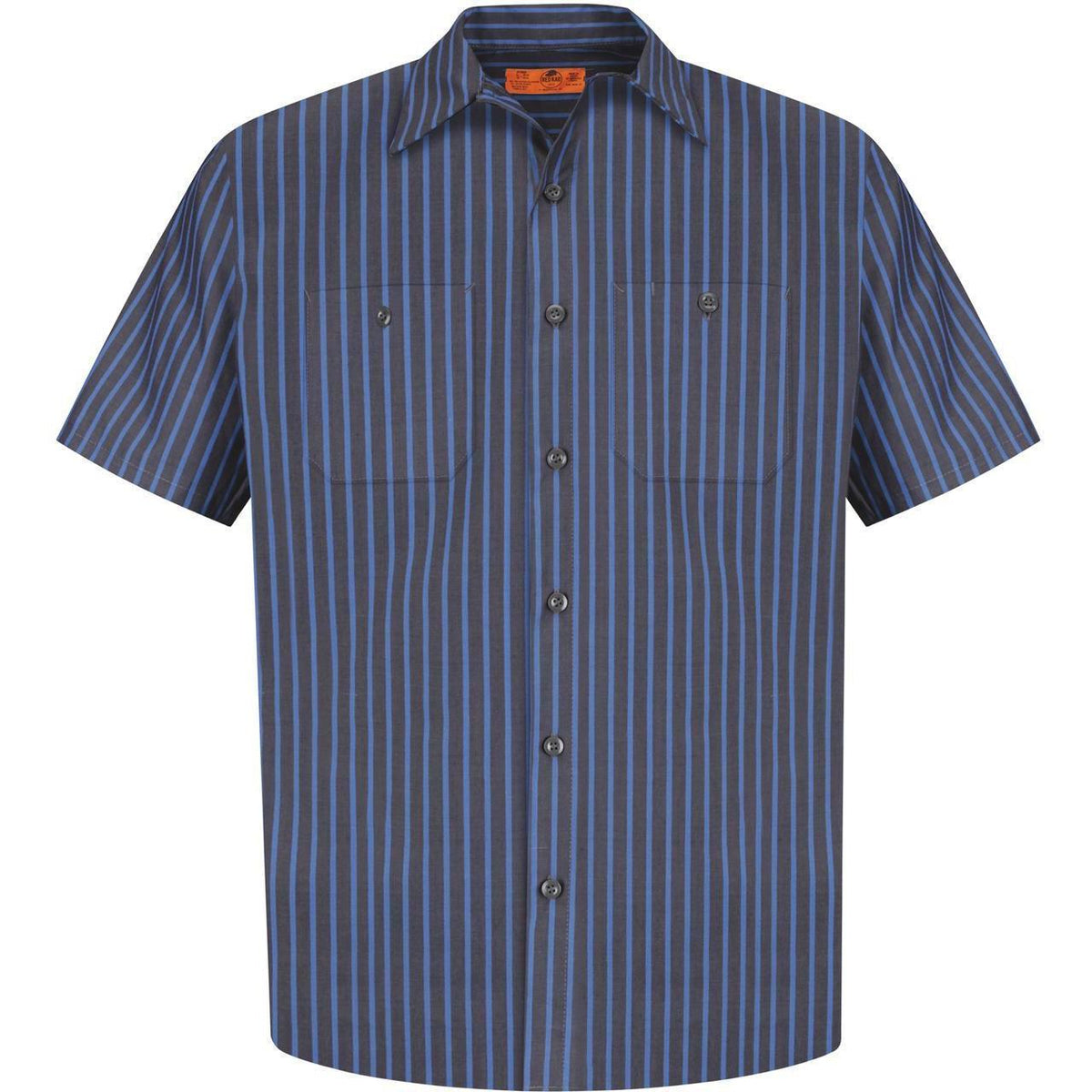 no-logo Red Kap Short Sleeve Striped Industrial Work Shirt
