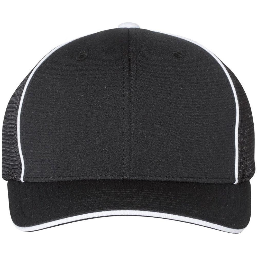 no-logo Richardson Fitted Pulse Sportmesh Cap with R-Flex-Headwear-Richardson-Black/White Contrast-S/M-Thread Logic