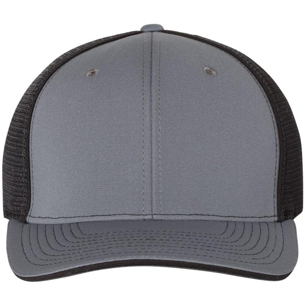 no-logo Richardson Fitted Pulse Sportmesh Cap with R-Flex-Headwear-Richardson-Charcoal/Black Split-S/M-Thread Logic