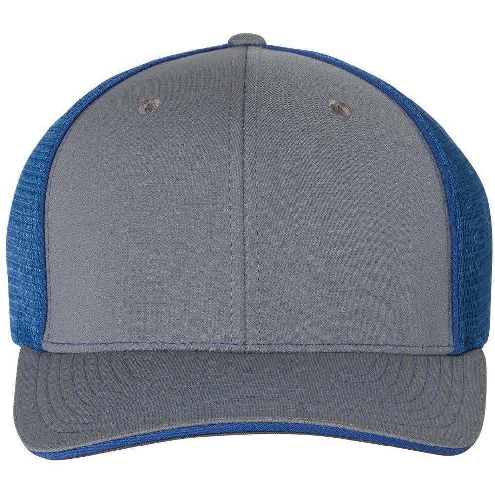 no-logo Richardson Fitted Pulse Sportmesh Cap with R-Flex-Headwear-Richardson-Charcoal/Royal Split-S/M-Thread Logic