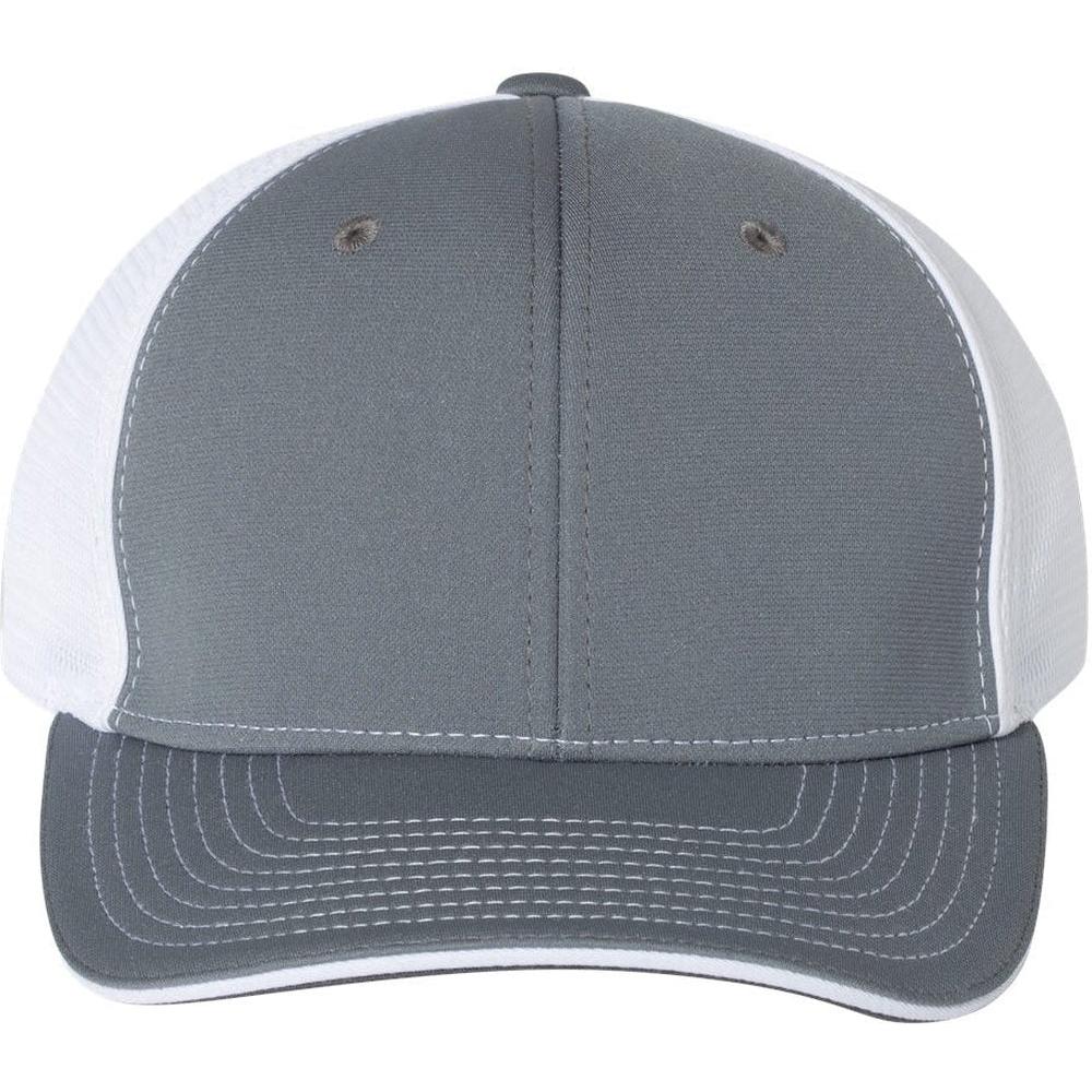 no-logo Richardson Fitted Pulse Sportmesh Cap with R-Flex-Headwear-Richardson-Charcoal/White Split-S/M-Thread Logic