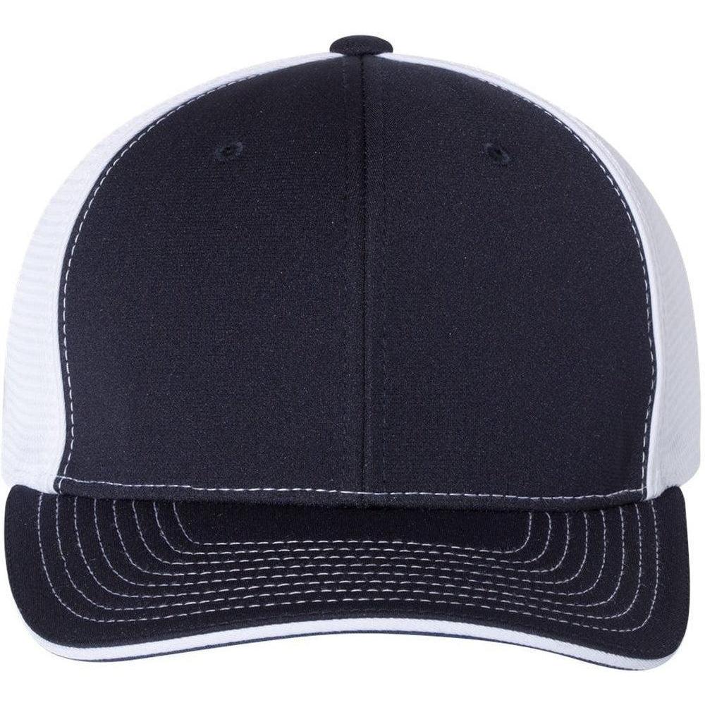 no-logo Richardson Fitted Pulse Sportmesh Cap with R-Flex-Headwear-Richardson-Navy/White Split-S/M-Thread Logic