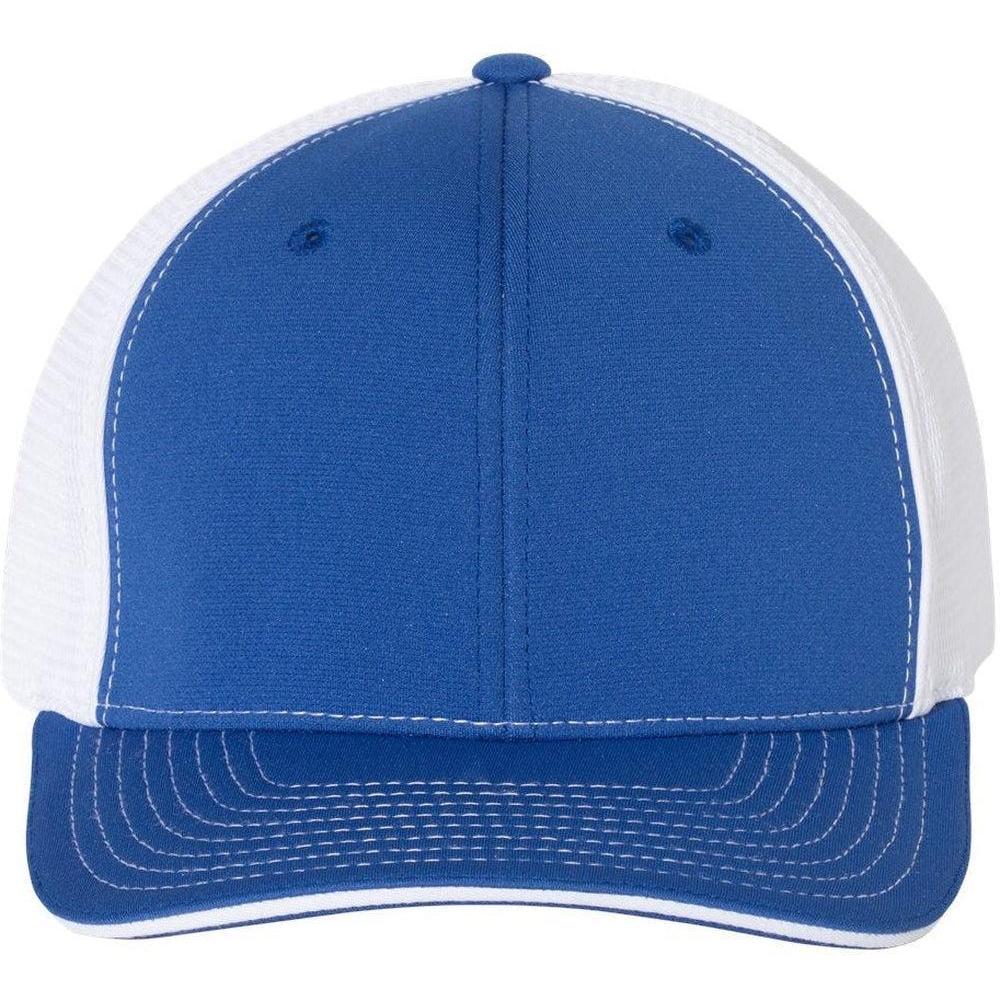 no-logo Richardson Fitted Pulse Sportmesh Cap with R-Flex-Headwear-Richardson-Royal/White Split-S/M-Thread Logic