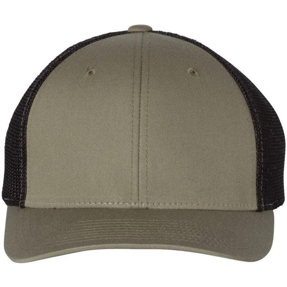 no-logo Richardson Fitted Trucker with RFlex-Headwear-Richardson-Loden/Black-S/M-Thread Logic