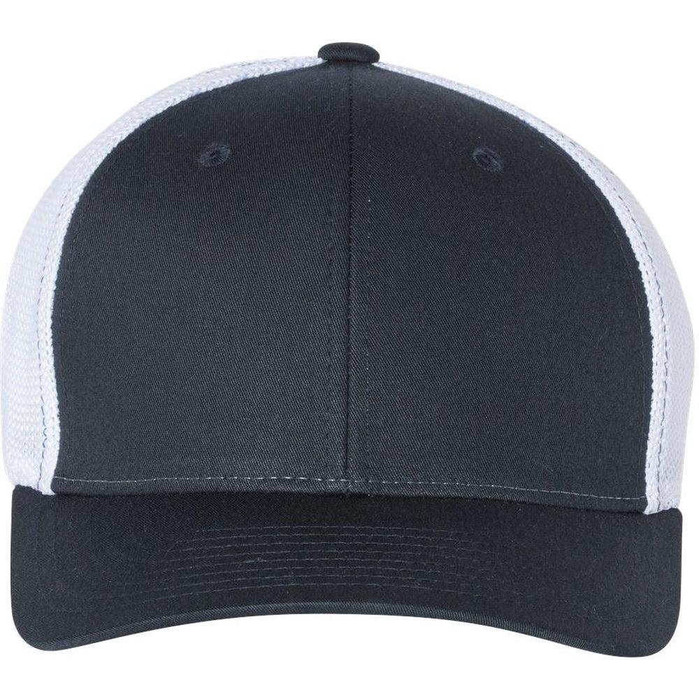 no-logo Richardson Fitted Trucker with RFlex-Headwear-Richardson-Navy/White-S/M-Thread Logic