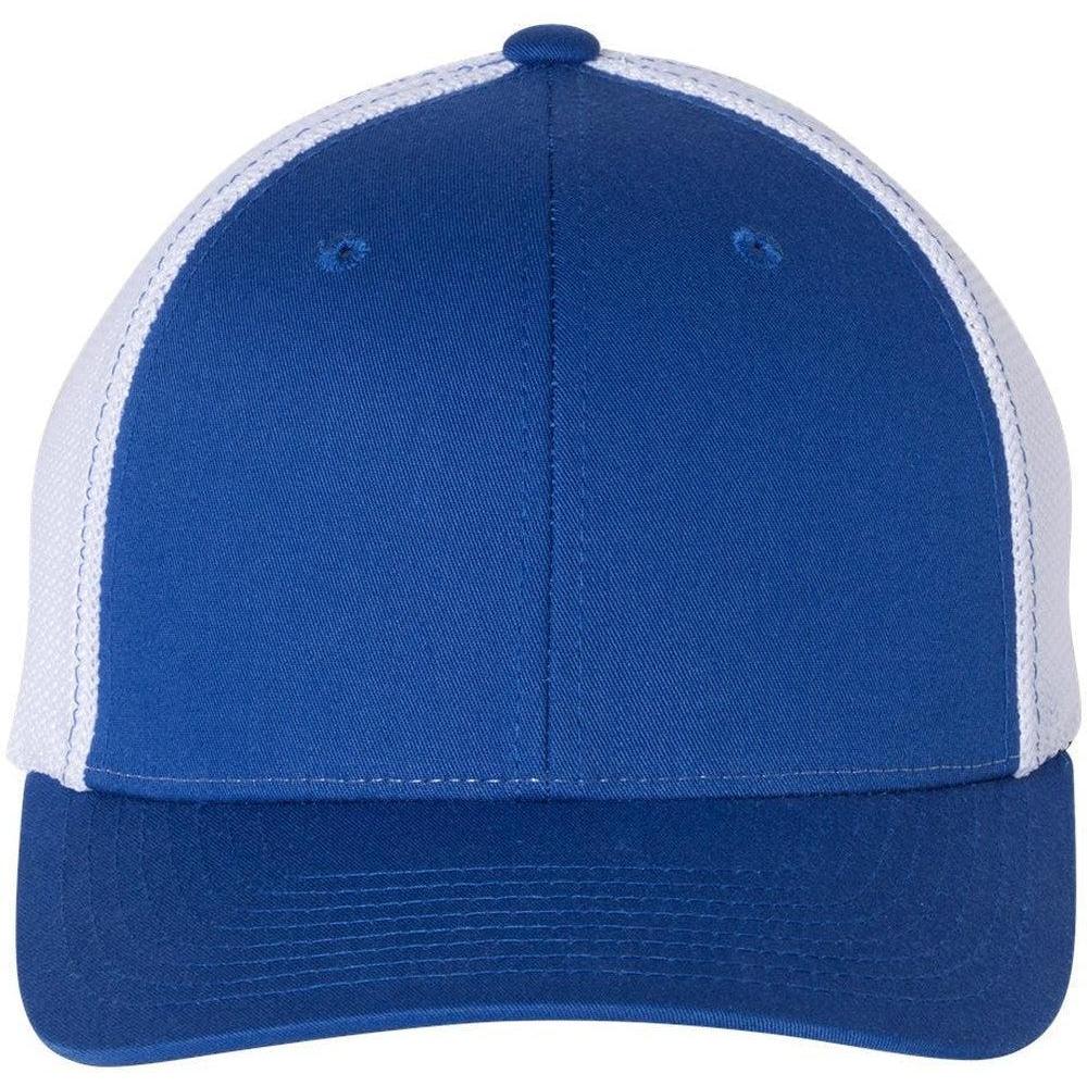 no-logo Richardson Fitted Trucker with RFlex-Headwear-Richardson-Royal/White-S/M-Thread Logic