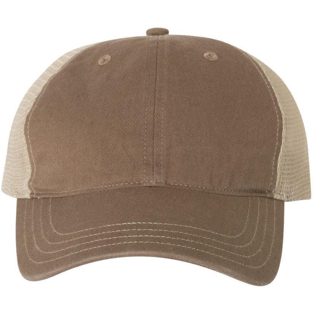 no-logo Richardson Garment Washed Trucker Cap-Headwear-Richardson-Driftwood/Khaki-OSFA-Thread Logic