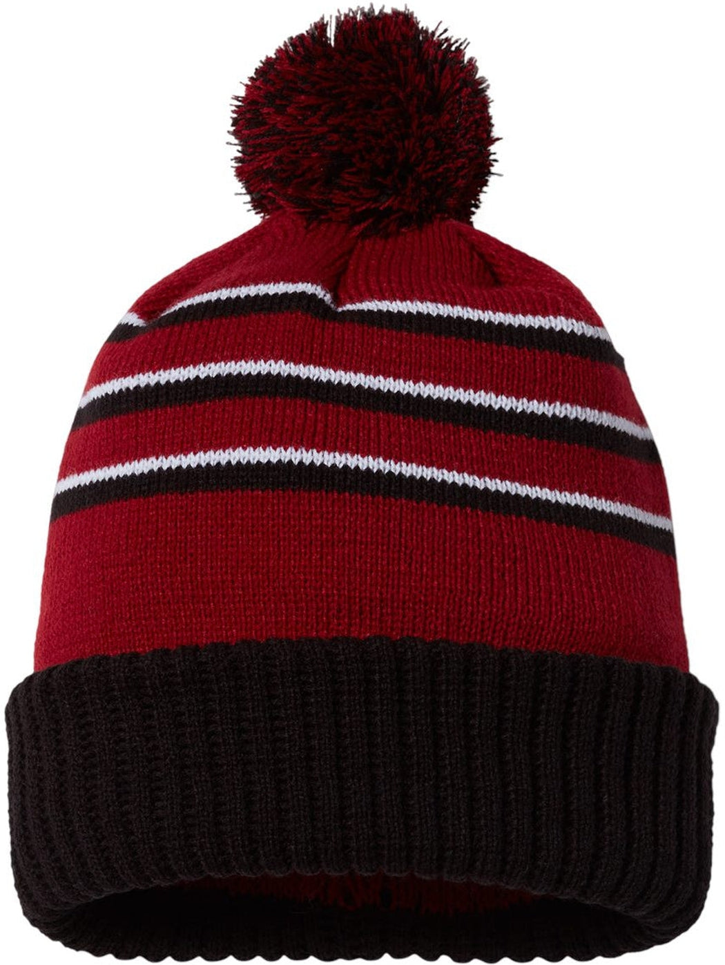 Richardson Stripe Pom Cuffed Beanie