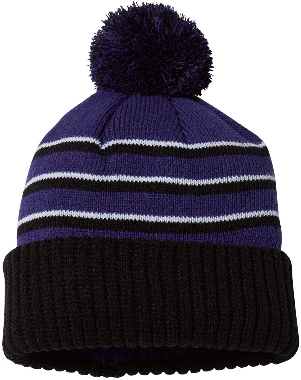 Richardson Stripe Pom Cuffed Beanie