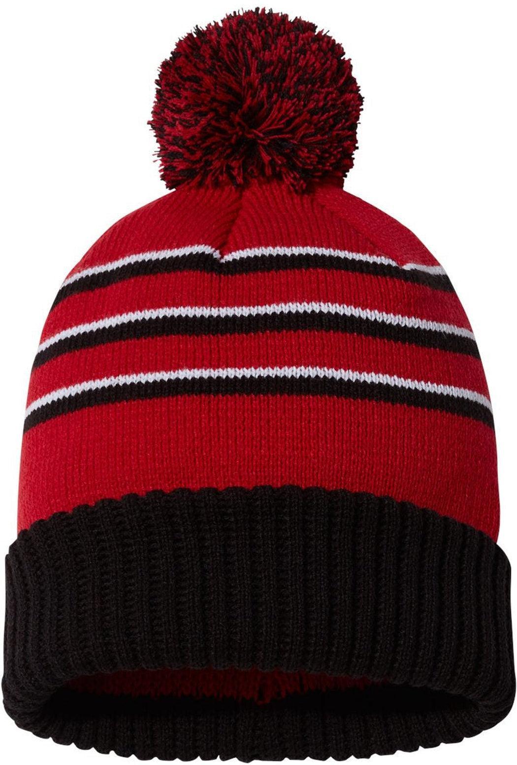 Richardson Stripe Pom Cuffed Beanie