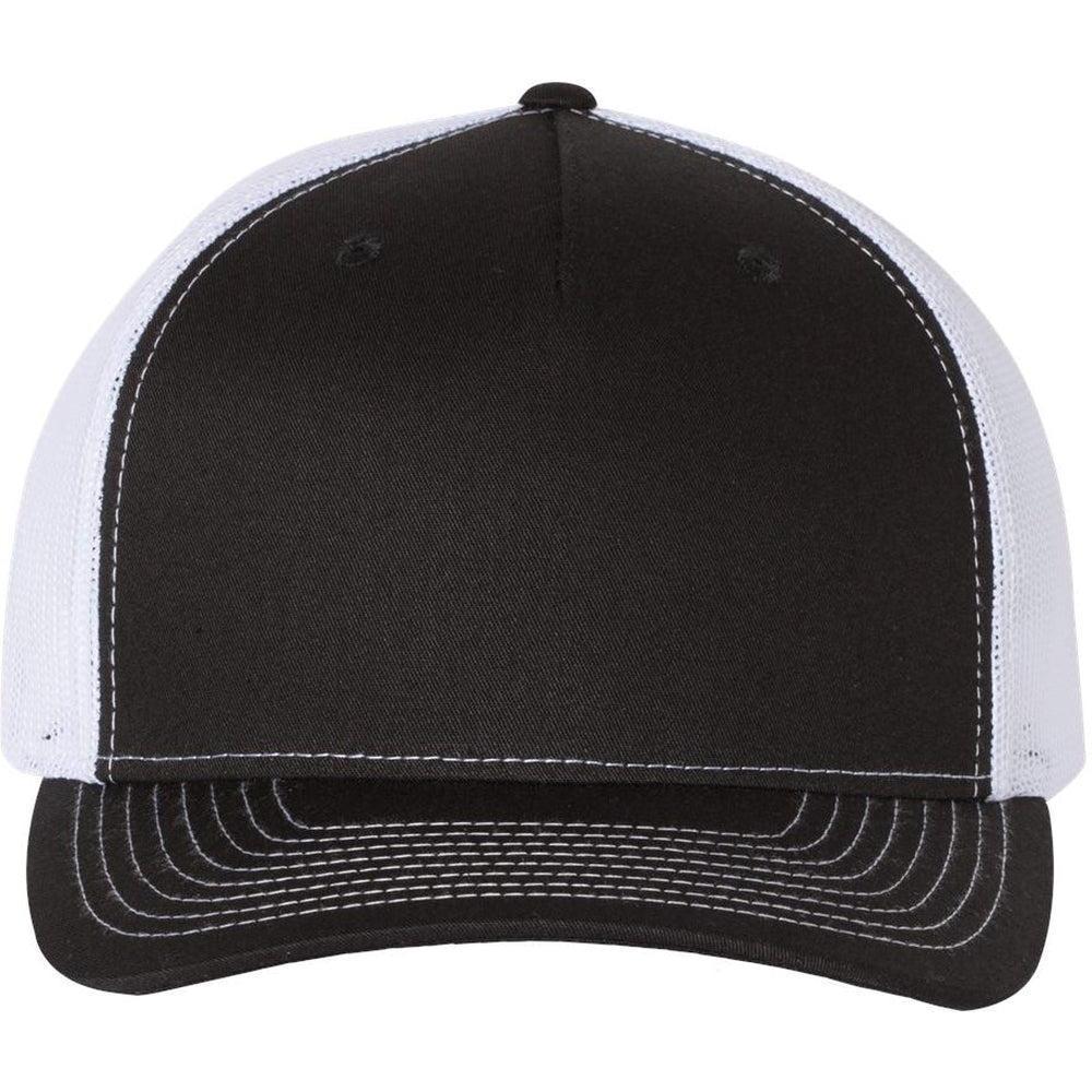no-logo Richardson Trucker Cap-Headwear-Richardson-Black/White-OSFA-Thread Logic