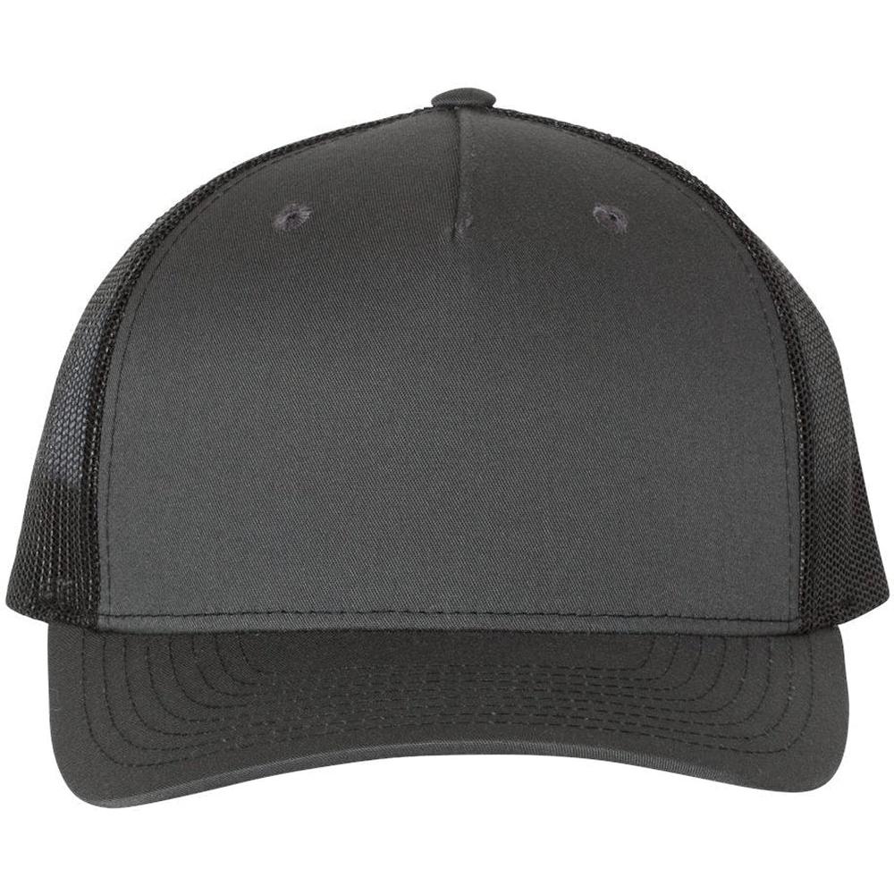 no-logo Richardson Trucker Cap-Headwear-Richardson-Charcoal/Black-OSFA-Thread Logic