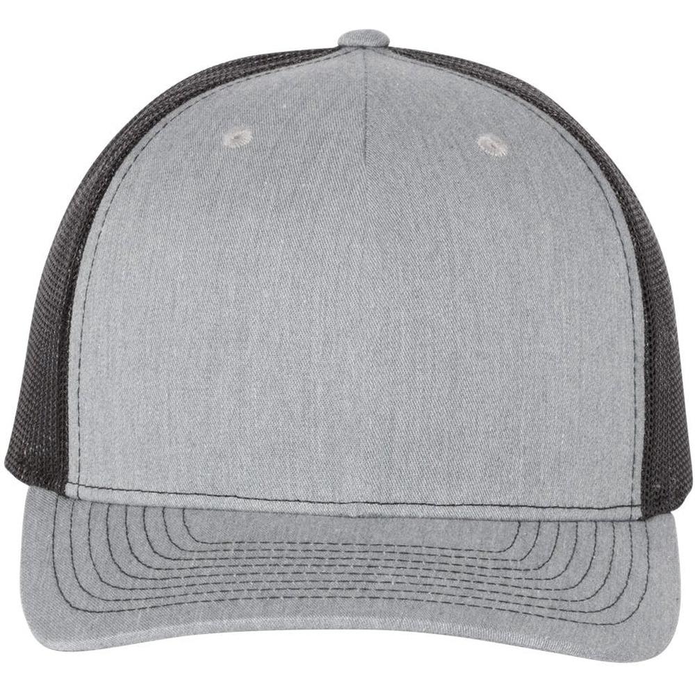 no-logo Richardson Trucker Cap-Headwear-Richardson-Heather Grey/Black-OSFA-Thread Logic