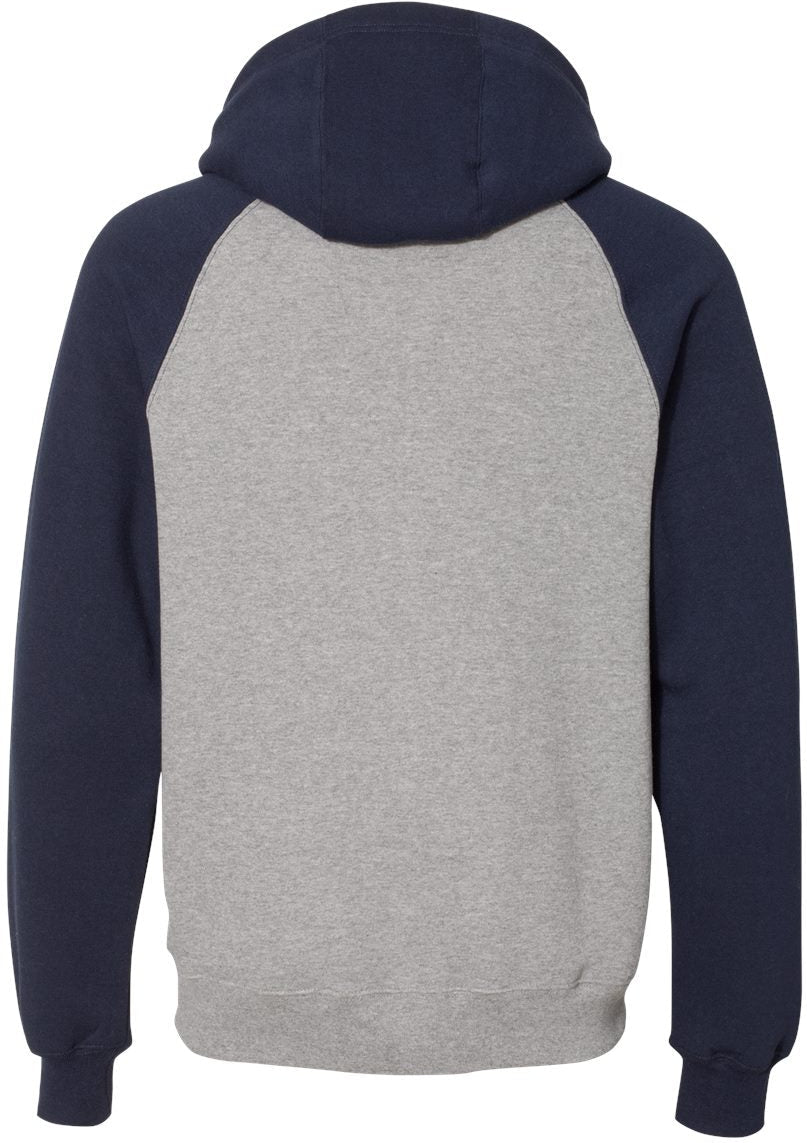 no-logo Russell Athletic Dri Power® Colorblock Raglan Hooded Sweatshirt-Fleece-Russell Athletic-Thread Logic