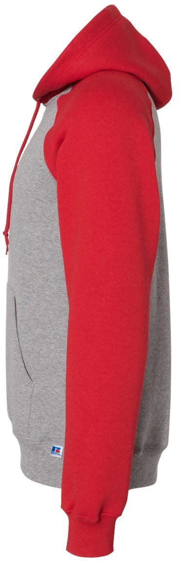 no-logo Russell Athletic Dri Power® Colorblock Raglan Hooded Sweatshirt-Fleece-Russell Athletic-Thread Logic