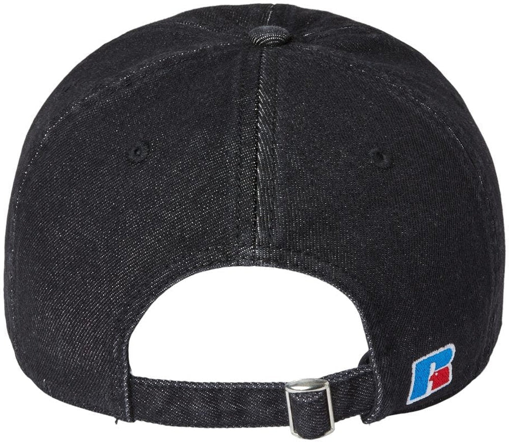 no-logo Russell Athletic Snow Wash Denim Dad Hat-Headwear-Russell Athletic-Thread Logic