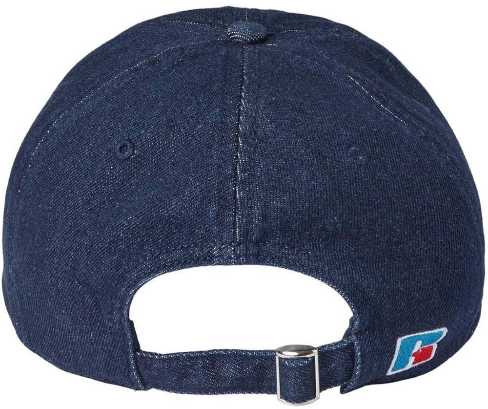 no-logo Russell Athletic Snow Wash Denim Dad Hat-Headwear-Russell Athletic-Thread Logic
