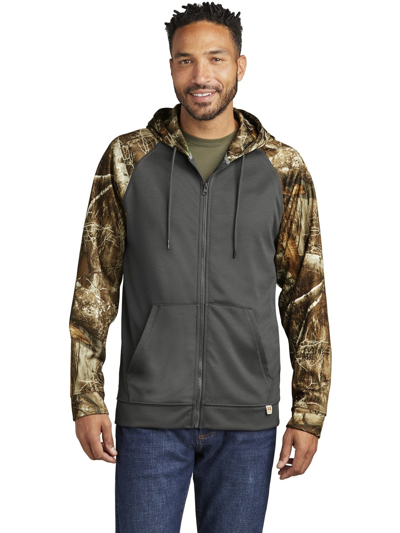 no-logo Russell Outdoors Realtree Performance Colorblock Full-Zip Hoodie-New-Russell Outdoors-Thread Logic