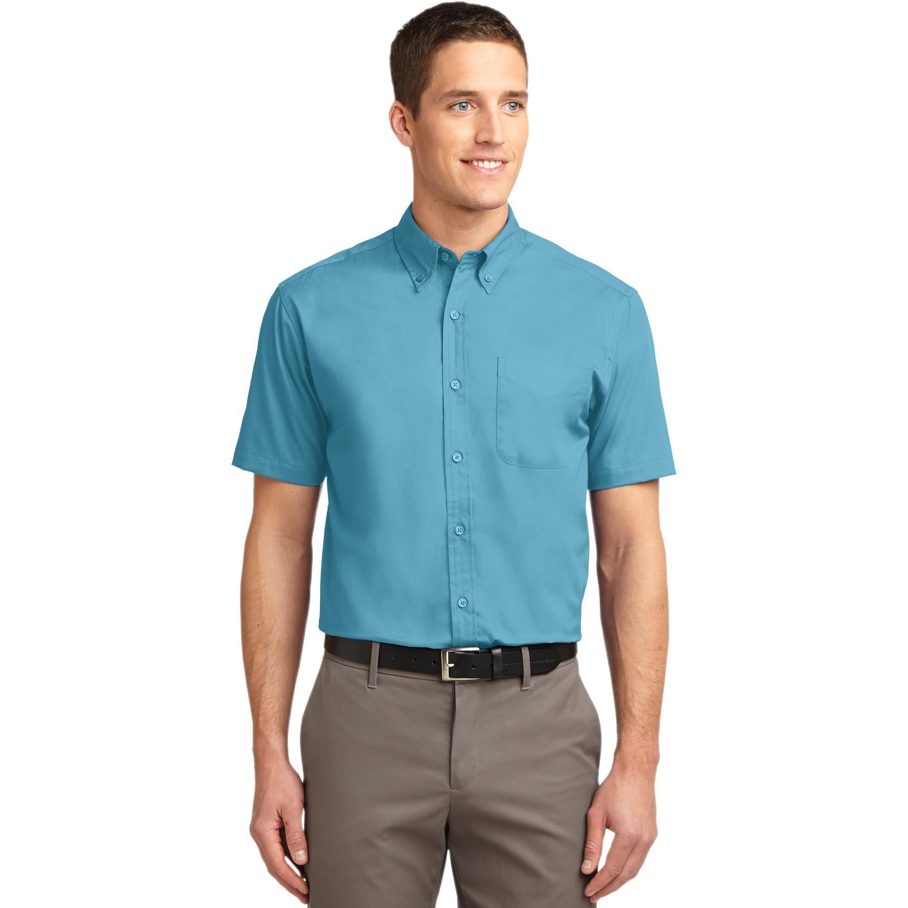 no-logo CLOSEOUT - Port Authority Short Sleeve Easy Care Shirt-Port Authority-Maui Blue-XS-Thread Logic