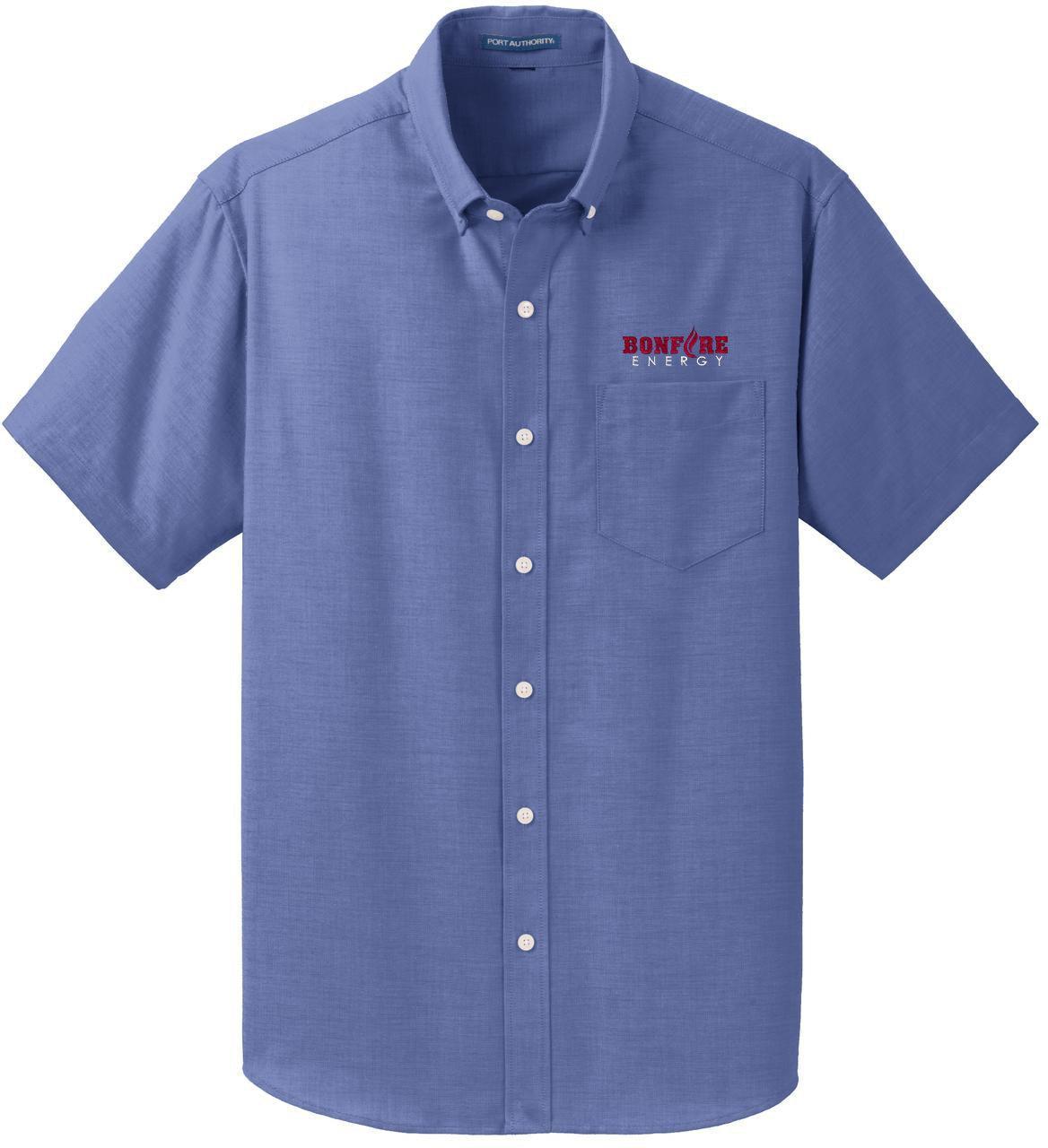 Port Authority S659 Short Sleeve SuperPro Oxford Shirt - Black