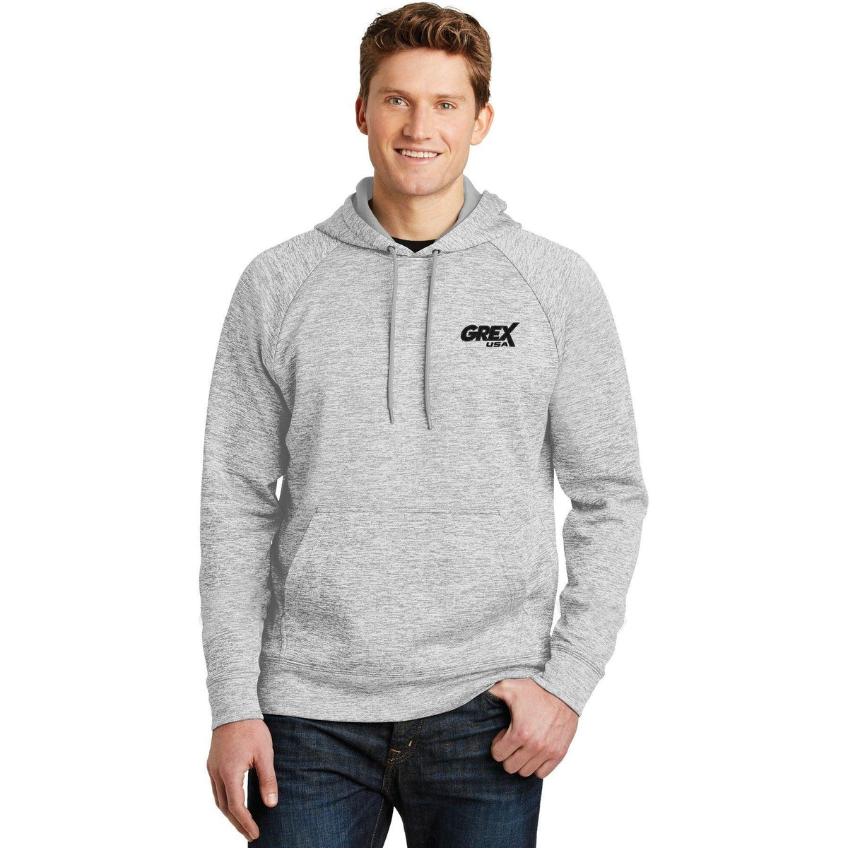 no-logo Sport-Tek PosiCharge Electric Heather Fleece Hooded Pullover-Hoodies-Sport-Tek-Thread Logic