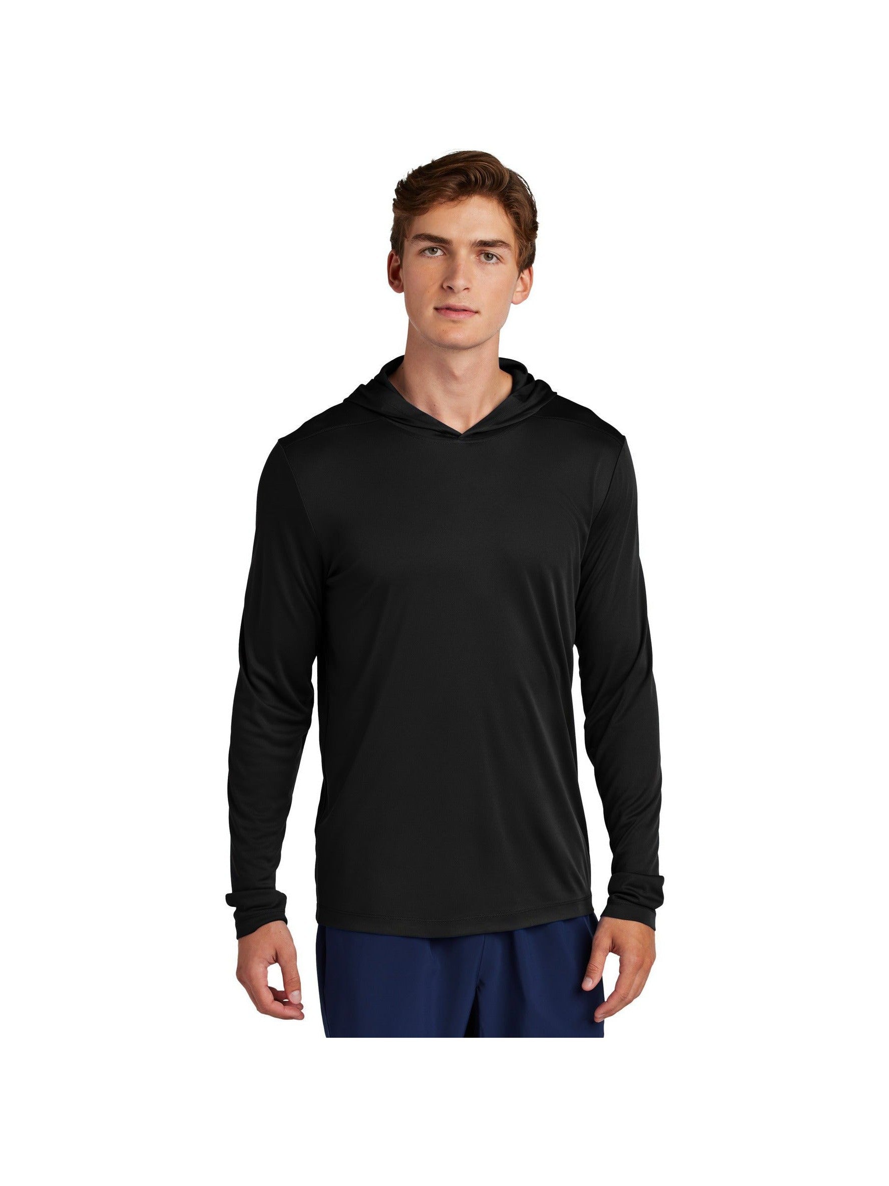no-logo Sport-Tek Posi-UV Pro Long Sleeve Hoodie-Sport-Tek-Thread Logic
