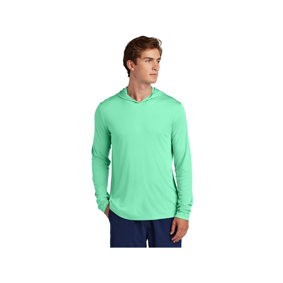 no-logo Sport-Tek Posi-UV Pro Long Sleeve Hoodie-Sport-Tek-Thread Logic