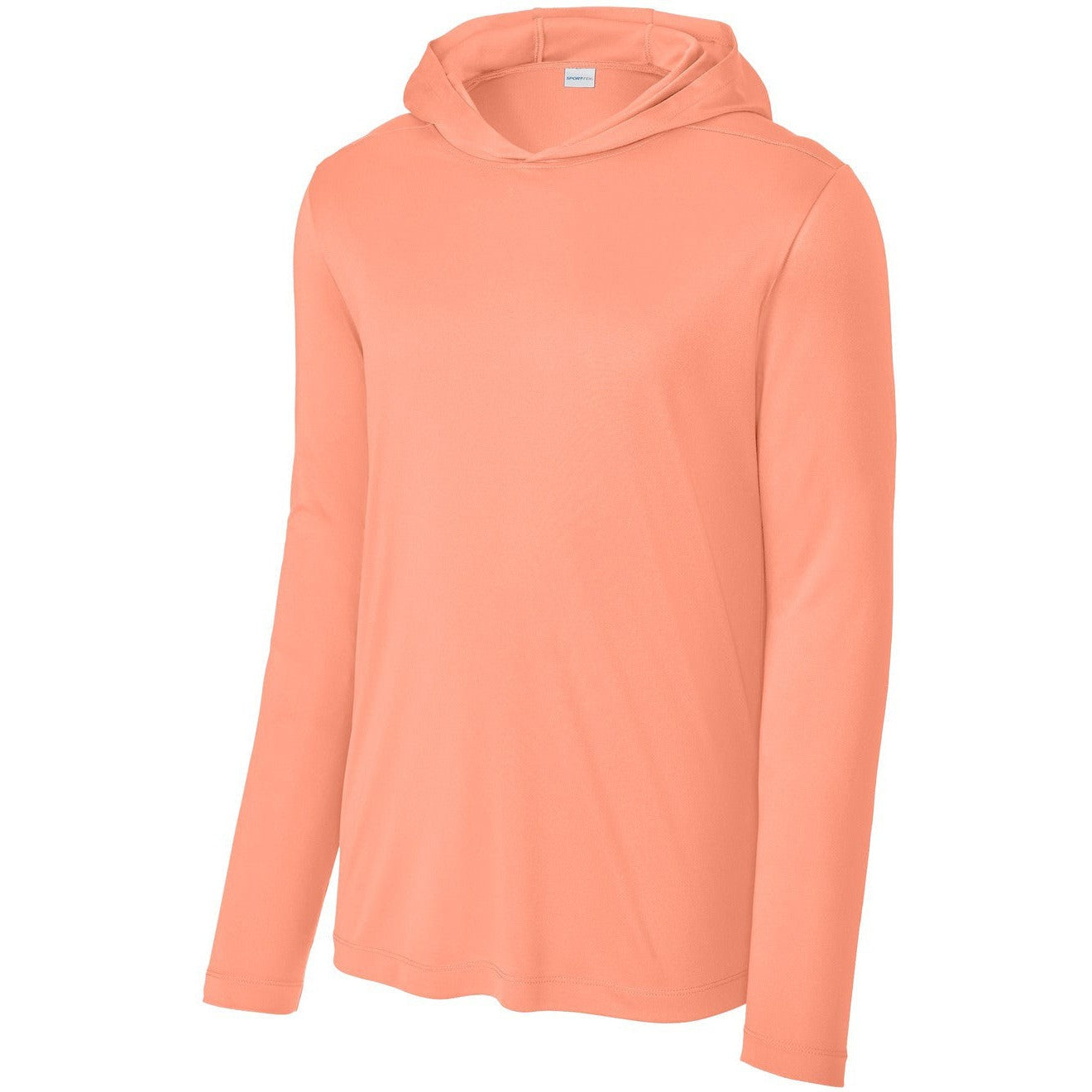 Sport-Tek Posi-UV Pro Long Sleeve Hoodie-Sport-Tek-Soft Coral-XS-Thread Logic
