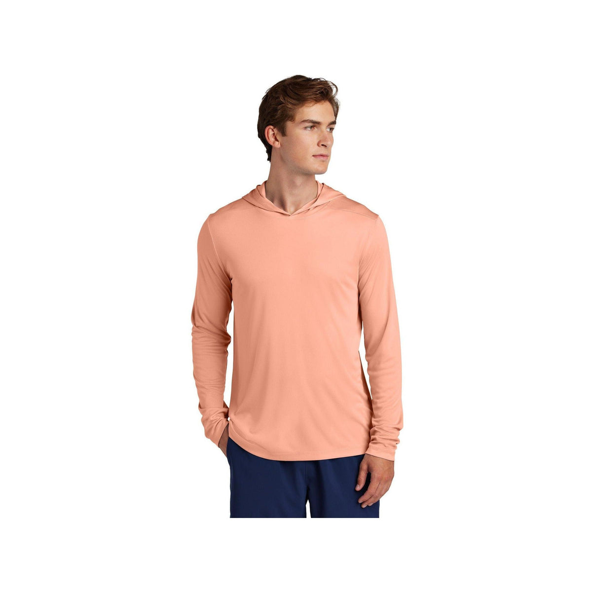 no-logo Sport-Tek Posi-UV Pro Long Sleeve Hoodie-Sport-Tek-Thread Logic