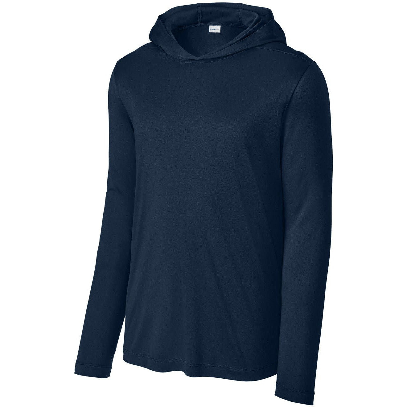 Sport-Tek Posi-UV Pro Long Sleeve Hoodie-Sport-Tek-True Navy-XS-Thread Logic