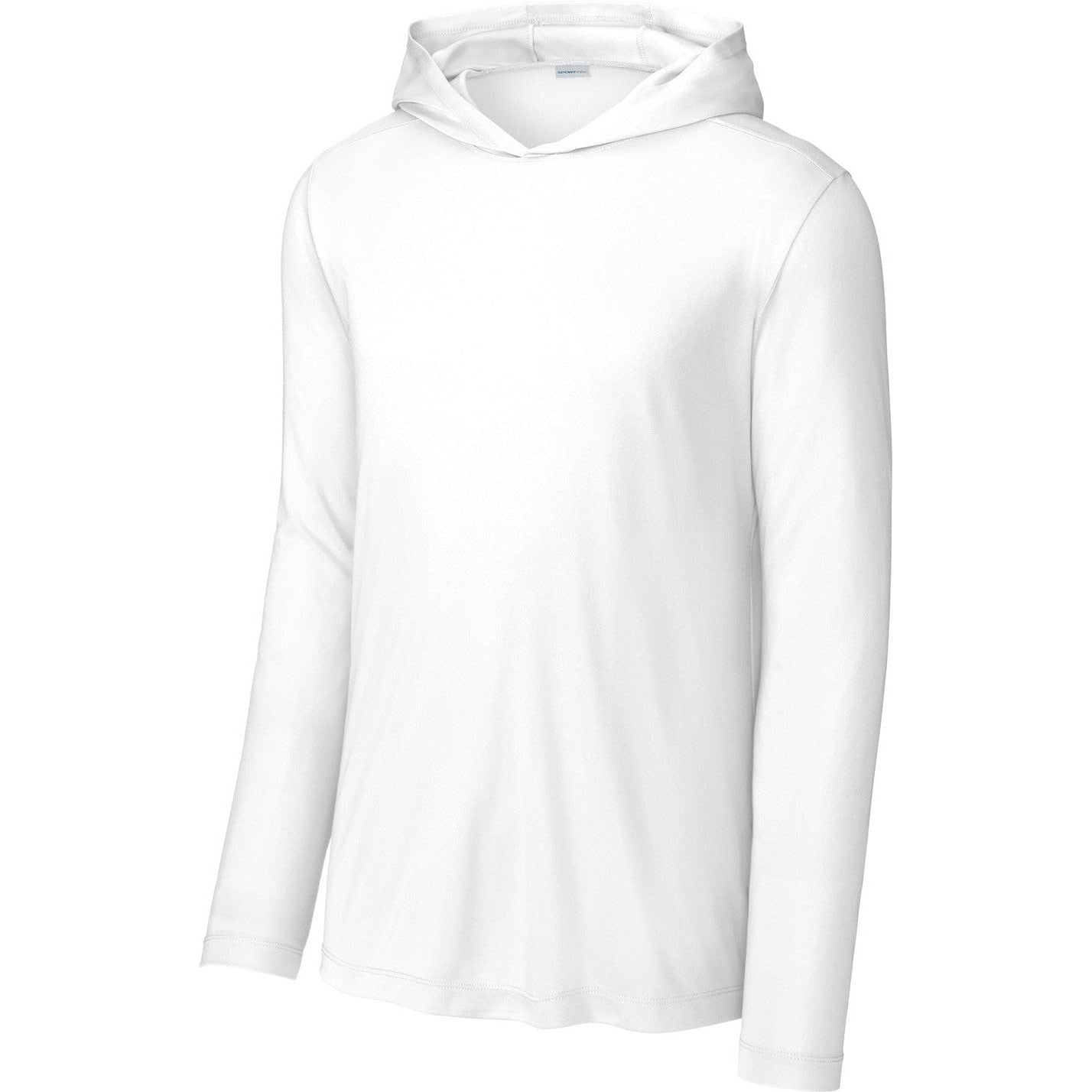 Sport-Tek Posi-UV Pro Long Sleeve Hoodie-Sport-Tek-White-XS-Thread Logic