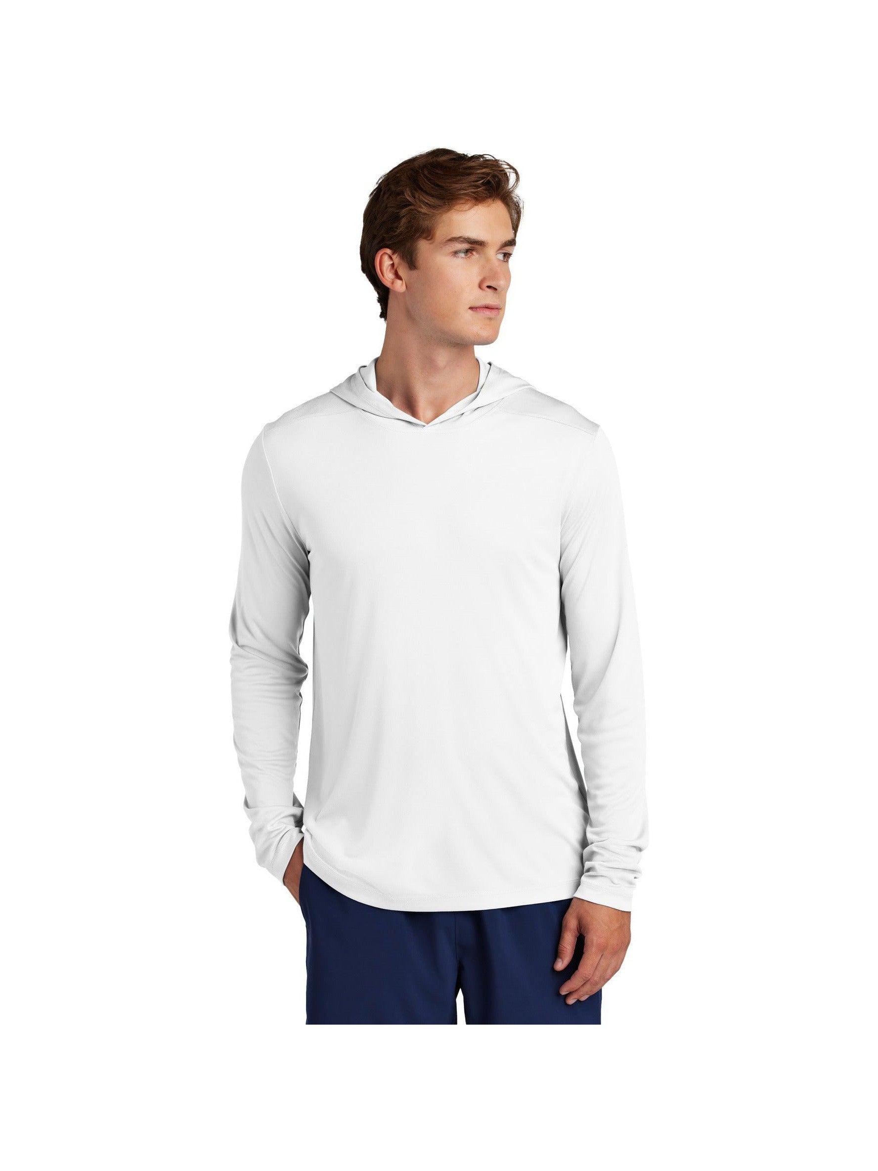 no-logo Sport-Tek Posi-UV Pro Long Sleeve Hoodie-Sport-Tek-Thread Logic