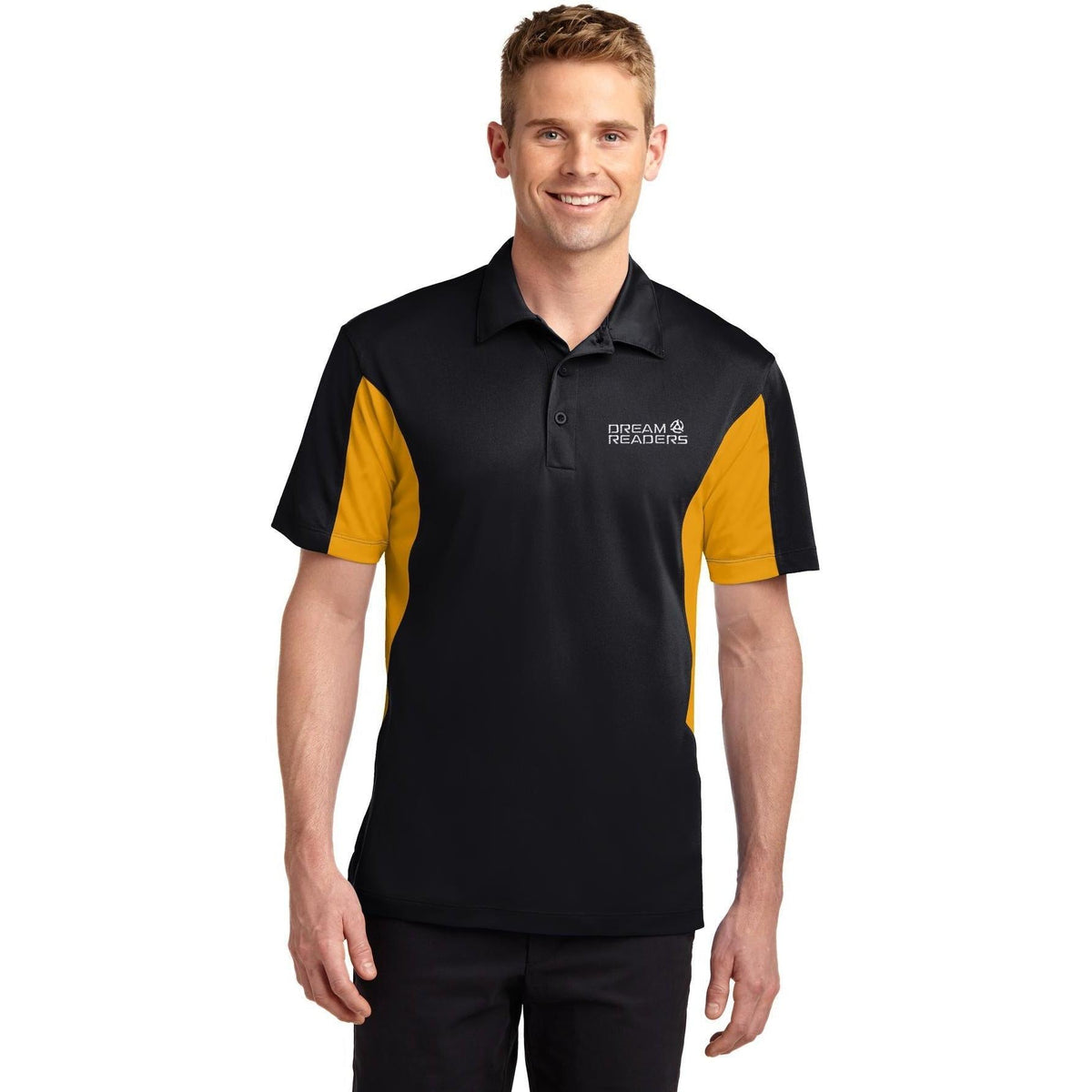 no-logo Sport-Tek Side Blocked Micropique Polo Shirt-Regular-Sport-Tek-Thread Logic