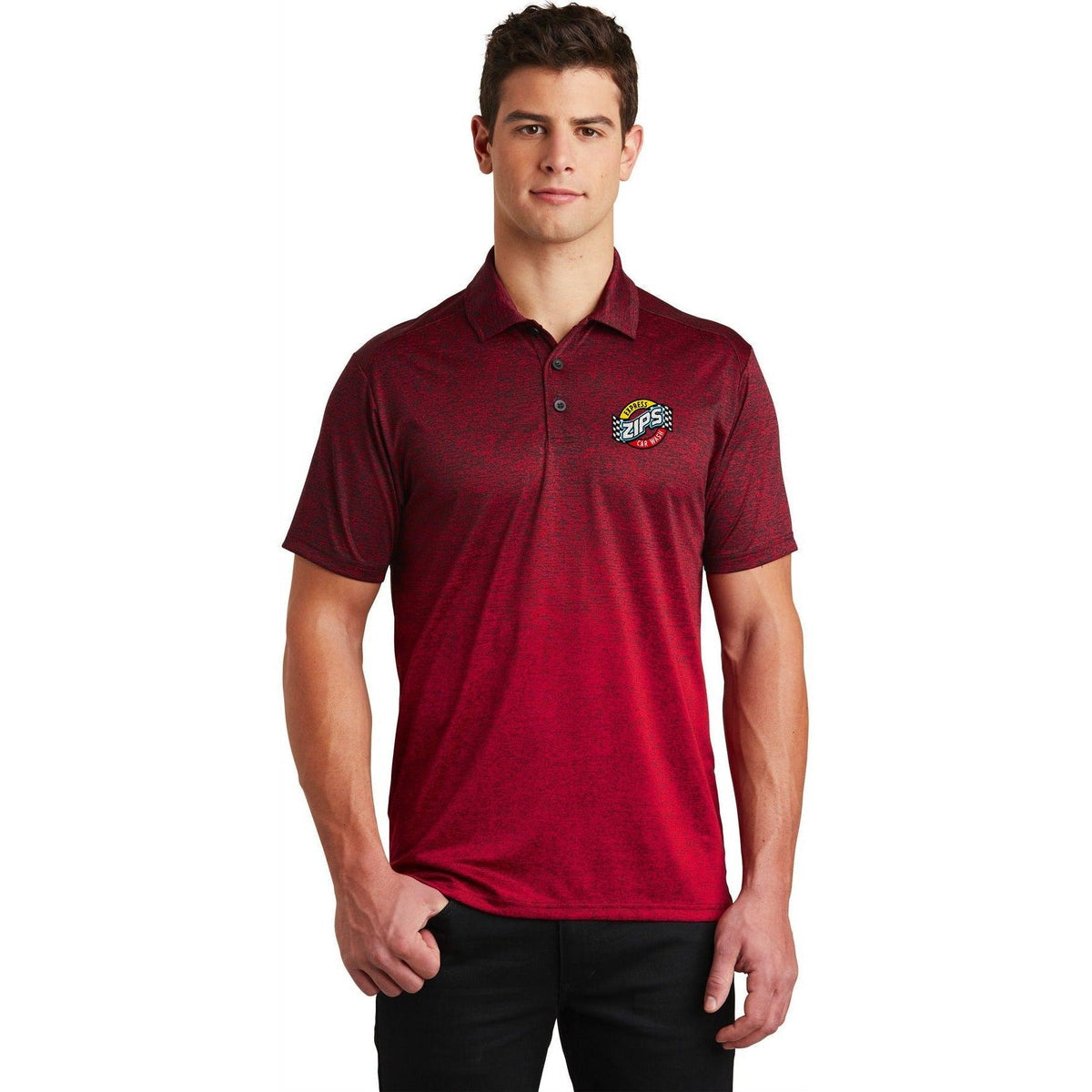 no-logo Sport-Tek Ombre Heather Polo-Regular-Sport-Tek-Thread Logic