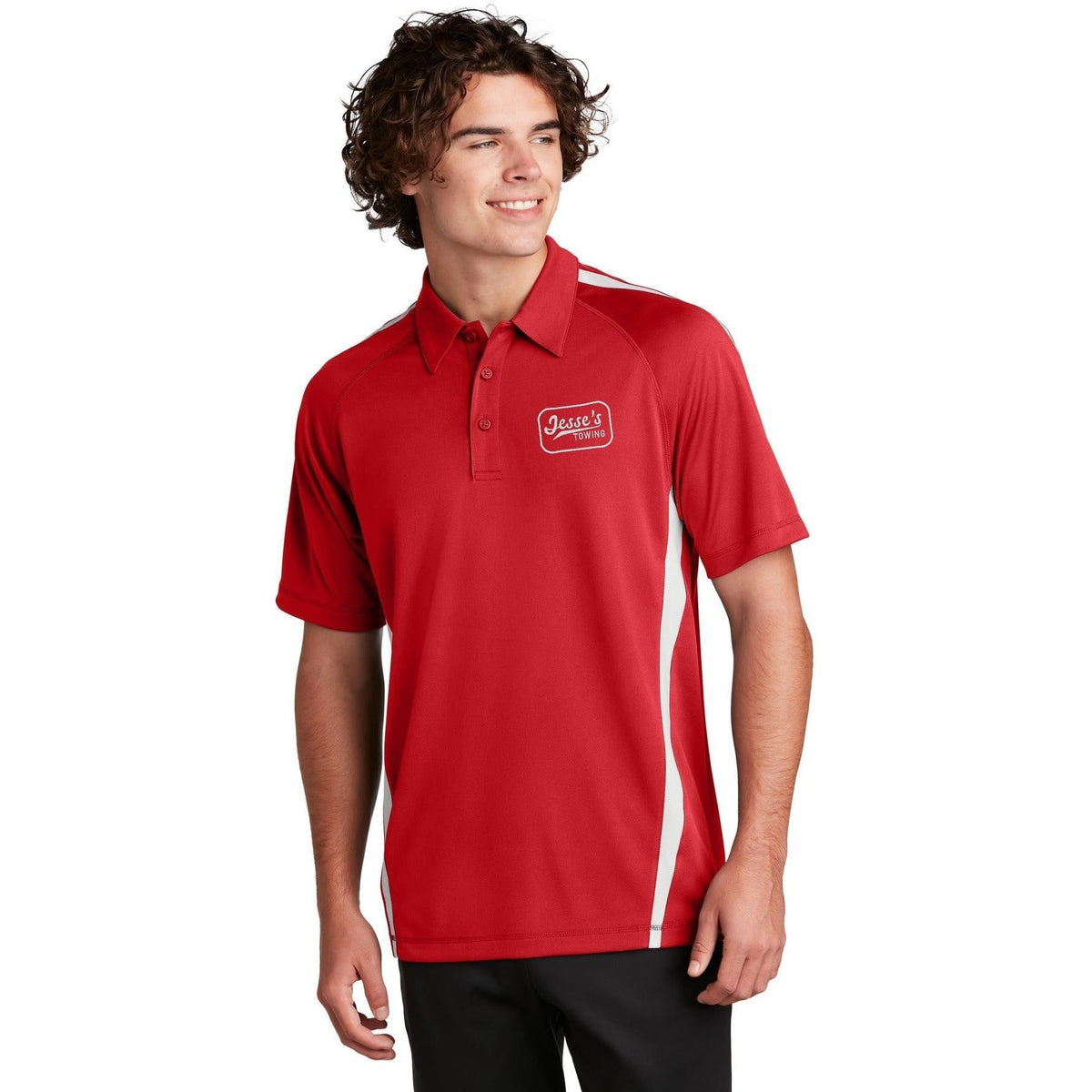 no-logo Sport-Tek Micro-Mesh Colorblock Polo-Regular-Sport-Tek-Thread Logic