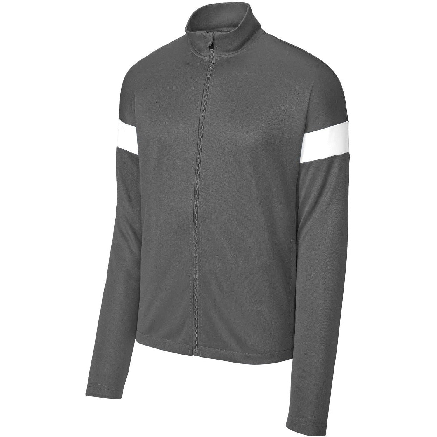 Sport-Tek Travel Full-Zip Jacket-Sport-Tek-Iron Grey/White-XS-Thread Logic