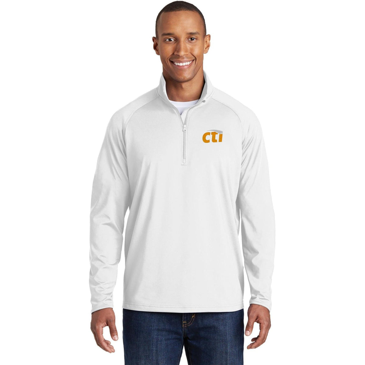 no-logo Sport-Tek Sport-Wick Stretch 1/2 Zip Pullover-Quarter Zips-Sport-Tek-Thread Logic
