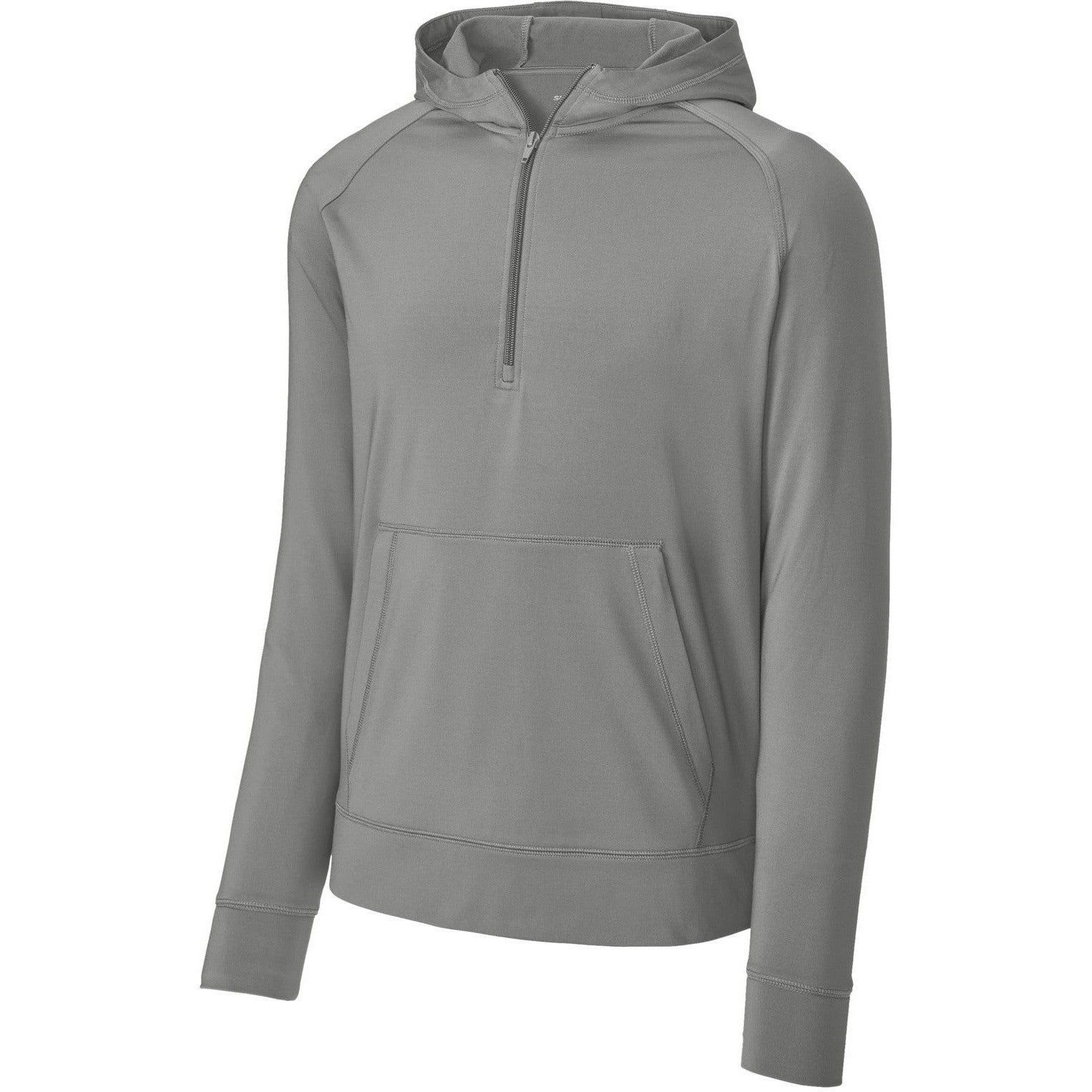 Sport-Tek Sport-Wick Stretch 1/2-Zip Hoodie-Sport-Tek-Charcoal Grey-XS-Thread Logic