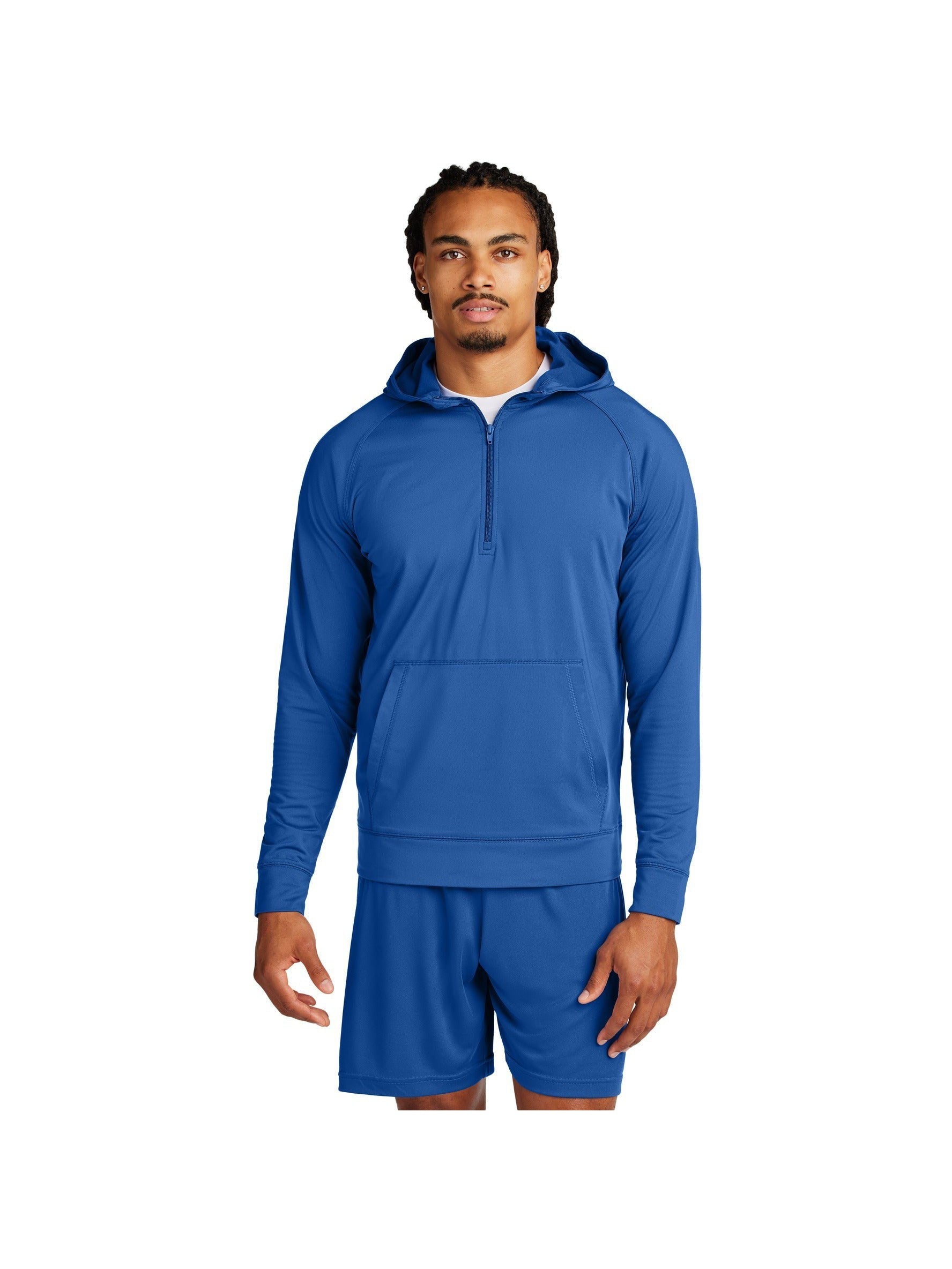 no-logo Sport-Tek Sport-Wick Stretch 1/2-Zip Hoodie-Sport-Tek-Thread Logic